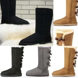 Bootss Designer Boots Warm Snow Boot Ankle Australian Classic Womens Mini Half Winter Furry Satin Booties Slippers