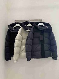 Men's Jackets 2023 new black matte grey thickened hood warm casual down jacket couple big pocket high quality coat woman L231130