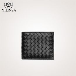 Cow Leather Purses Men Women Simple Durable Travel clutch Bank Business ID Card Wallet Holder Case with Coin Purse213R
