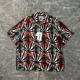 Men's Casual Shirts WACKO MARIA Shirt Men Women 1:1 Quality Hawaii Beach