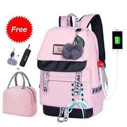 Fashion School Backpack for Girls Kids Schoolbag Children Bookbag Women Casual Daypack Middle School College Laptop Bag X05292423