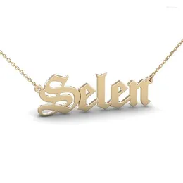 Pendant Necklaces Ufine Personalised Name Or Words Custom Old English Shape Necklace Cooper High Quality N2123