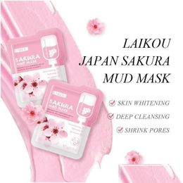 Other Skin Care Tools Other Skin Care Tools Laikou Sakura Mud Facial Mask Deep Cleaning Shrink Pores Moisturising Blackhead Face Cream Dh0Nr