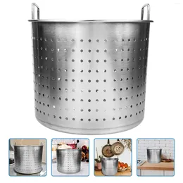 Double Boilers Crawfish Leaky Pot Seafood Boil Stainless Steel Crab Steamer Strainer