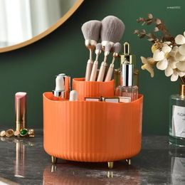 Storage Boxes Office Rotating Pen Holder Large Capacity Desktop Stationery Box Desk Makeup Brush Holders Light Luxury Style