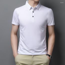 Мужские футболки высокого качества летние мужские сплошные цвета с коротким рукавом выключить воротниц. Случайно повседневная футболка мужская топы плюс размер 8xl