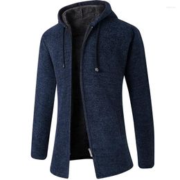 Men's Sweaters Plus Cashmere Cardigan Coat Sweater Male Korean Version Of The Trend In Autumn And Winter Long Trench