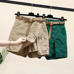 Shorts femininos puro algodão casual shorts para mulheres em 2023 verão wear versão coreana versátil calças de linha a femininosyolq