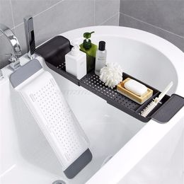 Tub Bathtub Shelf Caddy Shower Expandable Holder Rack Storage Tray Over Bath Multifunctional Organiser A10 19 Dropship T200413275a
