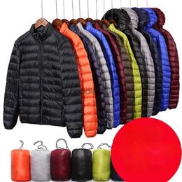 Men's Jackets Down Jacket Men's Light Warm Down Jacket Young and Middle-aged Short Large Size Hooded Collar Coat Men L231130