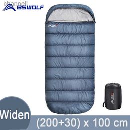 Sleeping Bags BSWolf Large Camping Sleeping bag lightweight 3 season loose widen bag long size for Adult rest Hiking fishing YQ231130