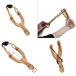 Toys Wooden Material Slingshot party Favour String Fun Traditional Kids Outdoors catapult Interesting Hunting Props Toys FY2901 1130