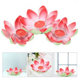 Candle Holders Decorative Lamp Light Festival Blessing Lotus Shape Waterproof Tea Lights