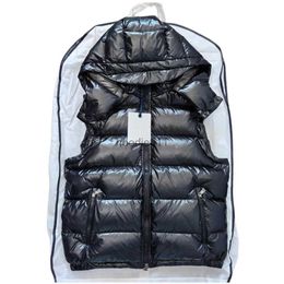Men's Jackets man Winter Down vest Detachable hat 90% white duck down warm Versatile Embroidered Send dustproof bags Including NFC L231130