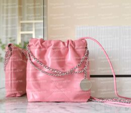Yeni tasarımcı lüks kadın zincir omuz çantası 10a en kaliteli çanta mini 22bags lüks hobo çantası orijinal deri kozmetik çapraz gövde çantaları 20cm çanta cüzdanı kutu