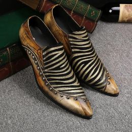 Dress Shoes Luxury Men s Loafers Snake Prints Formal Men Casual Black Brown Monk Office Wedding Leather 231130