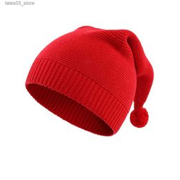 Beanie/Skull Caps Connectyle Toddler Infant Boys Girls Cute Winter Knit Hat Warm Cotton Skull Cap Slouchy Beanie Kids Christmas Hats Q231130