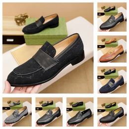 10 Model Designers Shoes Triangle Logo Genuine Leather Loafers Men Business Office Work Formal Dress Shoes Brand Designer Party Wedding Flat Shoes Size 38-46