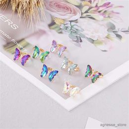 Band Rings Fashion Crystal Butterfly Ring Multicolour Adjustable Ring for Women Party Jewellery Best Friend Gift Wedding Accessories R231130