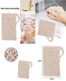 Natural Exfoliating Mesh Soap Saver Sisal Bag Pouch Holder For Shower Bath Foaming And Drying soap Clean Tools Brushes Sponges Scr4432351