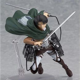 Anime Attack on Titan 203 Mikasa Ackerman Figma Action 15CM PVC Figure Model Toy Figurine Doll Collectible C0220178e