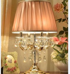 Table Lamps Crystal K9 Lamp D40cm H67cm Candle Style Lighting Bedroom Bedside Luxury