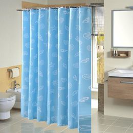Shower Curtains Fuwatacchi Sunny Beach Printed Fabric Sea Scenery Bath Screen Waterproof Products Bathroom Decor With 12 Hooks