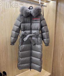 Women's Down & Parkas designer 22 Winter Long Red Label Super Large Fox Lithium Fur Collar 90 White Goose Coat for Women D2CE