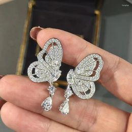 Stud Earrings High Classic 2023 Trend Sliver Luxury Jewellery For Women Butterfly Ear Anniversary Gifts