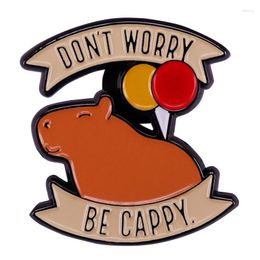 Brooches Funny Capybara Enamel Pin Lapel Pins For Backpacks Cute Things Briefcase Badges Clothes Jewelry Accessories Gift