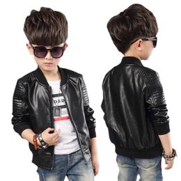 Jackets Children Clothing Spring Autumn Winter Black PU Jacket Kids Children's Leather Jackets For Girl Boys Coats Overwear Clothes 231129