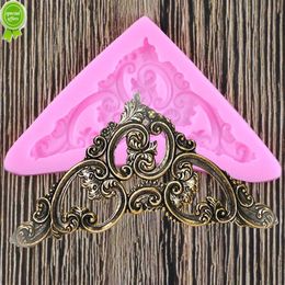 New DIY Baroque Scroll Relief Silicone Mould Fondant Chocolate Candy Mould Cake Decorating Tools Kitchen Baking Tools Polymer Clay