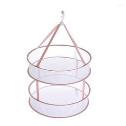 Storage Bags Windproof Folding Laundry Basket Double-Layer Closed Clothes Drying Net Rack Sweater Anti-Deformation