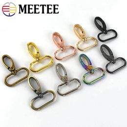 Bag Parts Accessories Meetee 30Pcs 16/20/25/32/38mm Bags Strap Metal Buckles Lobster Swivel Carabiner Snap Hook Clasp Collar KeyChain DIY Accessories 231130