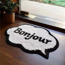 Carpets English Cute Non-slip Thickened Bathroom Absorbent Floor Mat Entry Door Finished Modern Chair Cushion Bedroom