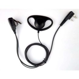 PPT D Earpiece Shape Clip-ear Earhook Headset Mic for Baofeng Walkie-talkie