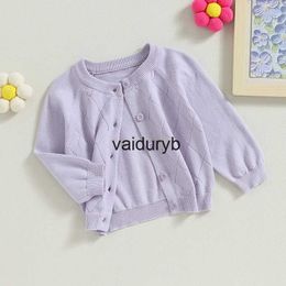 Cardigan Baby Girls Boys Knitted Sweater Solid Color Rhombus Crochet Button Outwear Coat Cute Fall Winter Jacket Warm Clothesvaiduryb