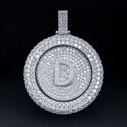 Hip Hop Jewelry Custom Rotatable Pendant S Iced Out Moissanite Jewelry Pendant