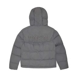 Trapstar London Decoded Hooded Puffer 2.0 Black Jacket 2023 Embroidered Thermal Hoodie Men Winter Coat 688ss