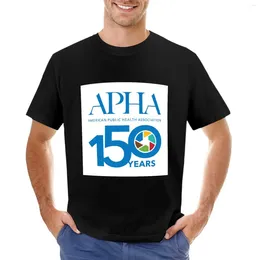 Men's T Shirts APHA 150th Anniversary Logo Full Colour On White Collection T-Shirt Boys Tees Men