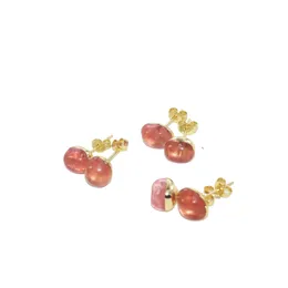 Stud Earrings Raw Irregular Natural Stone Charm Femme 2023 Sweet Fashion Jewellery Lovely Red Crystal Quartz For Women