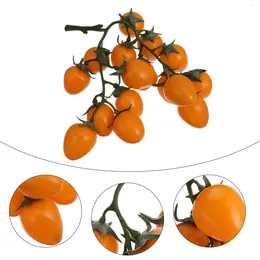 Party Decoration Simulated Fruit Skewers Foam Fake Props Cherry Tomatoes Home Plant Decor Raspberry Stems Office