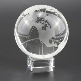 Novelty Items K9 Crystal Glass Earth Model Pography Lens Ball Creative Xmas Gift Home Office Decoration Sphere 80mm Globe With Sta1878