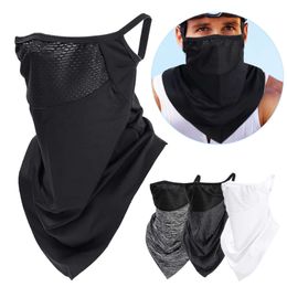 Upgrade Cycling Windproof Breathable Face Mask Sun Protection High Elastic Ice Silk Summer Face Cover Riding Mask Unisex Outdoor Sports