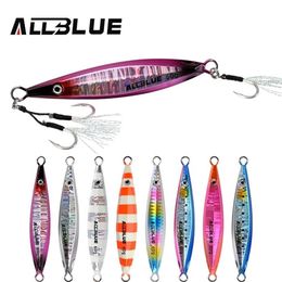 ALLBLUE SLOWER UP Z-Light Metal Jig Fishing Lure Slow Cast Jigging Spoon 20G 30G 40G 60G Artificial Shore Zinc Alloy Bait Tackle 2321j