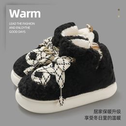 Boot Luxury Men Lamb Hair Warm Snow 2023 Winter Designer Plush Fluffy Anti cold Lace Platform Shoes Zapatos De Mujer 2024 231130