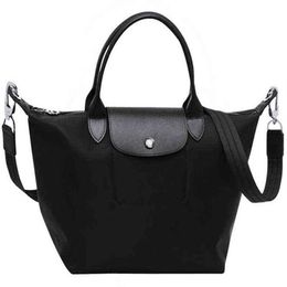 Shopping Bags 2021 Women genuine leather foldable waterproof nylon Horse bags bolsas messenger shoulde tote bag 2021 brand Bolsas 271u