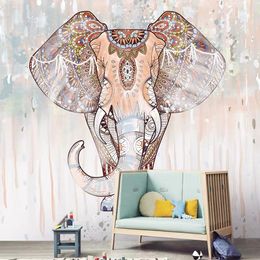 Wallpapers Bacal 3d Wallpaper Elephant Mural TV Wall Background Living Room Bedroom 5D For Walls