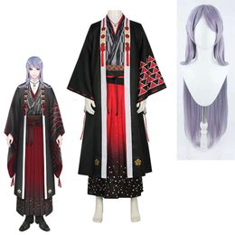 Nijisanji Genzuki Tojiro Cosplay Kimono Outfits Virtual Youtuber Wig Headgear Vtuber Yukata Anchor Stage Costumes