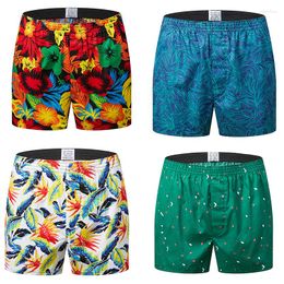 Underpants 2023 Mens Casual Cotton Sleep Plaid Loose Comfortable Shorts Fashion Elastic Boxers Homewear Panties